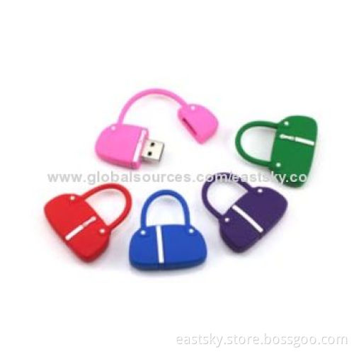 Custom Bag-shaped Thumb Flash Drive, Made of Soft PVC Material, OEM Orders are Welcome